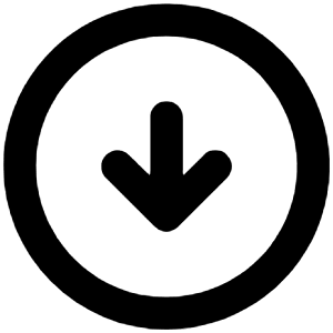 Arrow Circle Down Icon from Unicons Line Set