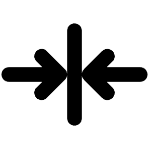 Arrow Compress H Icon from Unicons Line Set