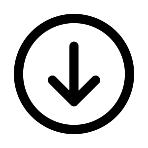 Arrow Down Circle Icon from Mynaui Line Set
