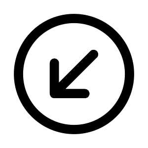Arrow Down Left Circle Icon from Mynaui Line Set