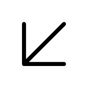Arrow Down Left Icon from Unicons Thinline Set