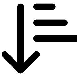 Arrow Down Narrow Wide Icon from Lucide Line Set