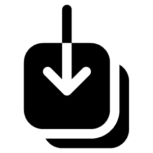 Arrow Down On Square Stack Icon from Heroicons Solid Set