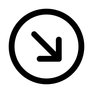 Arrow Down Right Circle Icon from Mynaui Line Set