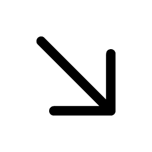 Arrow Down Right Icon from Mynaui Line Set