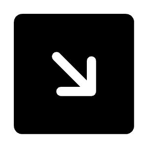 Arrow Down Right Square Icon from Iconoir Solid Set