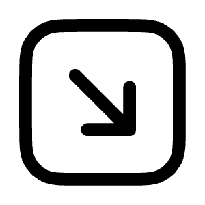 Arrow Down Right Square Icon from Mynaui Line Set