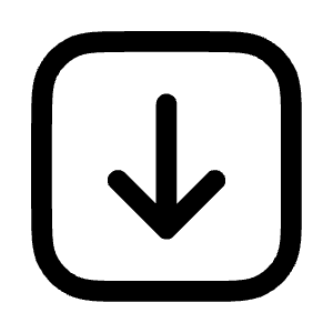 Arrow Down Square Icon from Mynaui Line Set