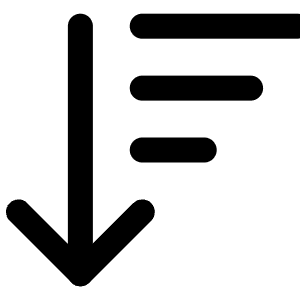 Arrow Down Wide Narrow Icon from Lucide Line Set