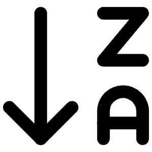 Arrow Down Z A Icon from Lucide Line Set