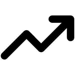 Arrow Growth Icon from Unicons Line Set