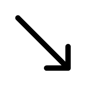 Arrow Long Down Right Icon from Mynaui Line Set