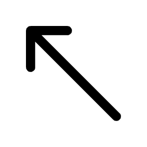 Arrow Long Up Left Icon from Mynaui Line Set