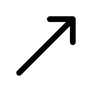Arrow Long Up Right Icon from Mynaui Line Set
