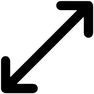 Arrow Resize Diagonal Icon from Unicons Line Set