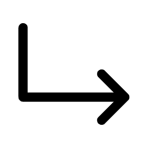 Arrow Turn Down Right Icon from Heroicons Outline Set