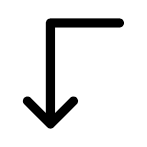 Arrow Turn Left Down Icon from Heroicons Outline Set