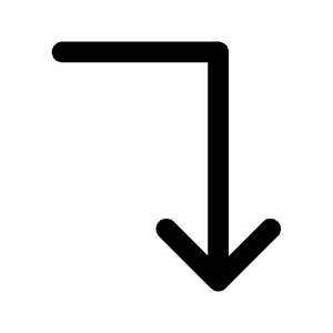 Arrow Turn Right Down Icon from Heroicons Outline Set