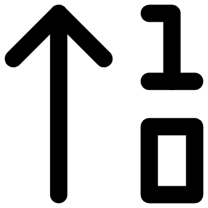 Arrow Up 1 0 Icon from Lucide Line Set
