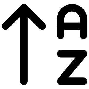 Arrow Up A Z Icon from Lucide Line Set