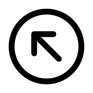 Arrow Up Left Circle Icon from Mynaui Line Set