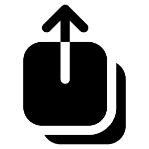 Arrow Up On Square Stack Icon from Heroicons Solid Set