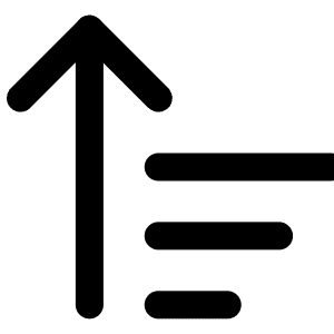 Arrow Up Wide Narrow Icon from Lucide Line Set