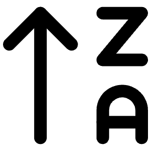 Arrow Up Z A Icon from Lucide Line Set