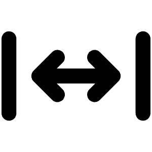 Arrows Shrink H Icon from Unicons Line Set