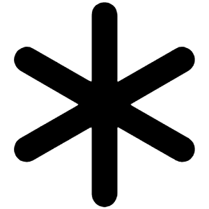 Asterisk Icon from Unicons Line Set