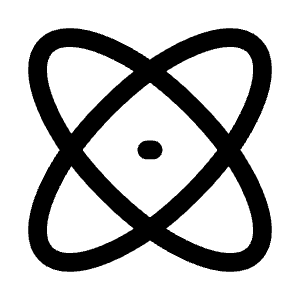 Atom Icon from Mynaui Line Set