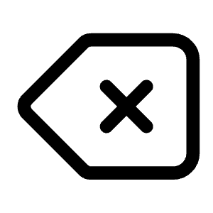 Backspace Icon from Heroicons Outline Set