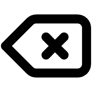 Backspace Icon from Unicons Line Set