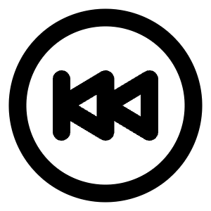 Backward Start Circle Line Icon from Majesticons Line Set