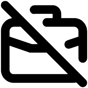 Bag Slash Icon from Unicons Line Set