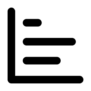 Bar Chart Horizontal Icon from Lucide Line Set