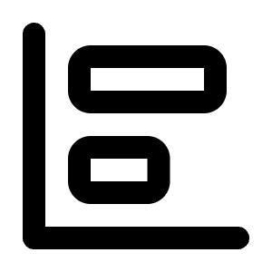 Bar Chart Horizontal Big Icon from Lucide Line Set
