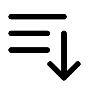 Bars Arrow Down Icon from Heroicons Outline Set