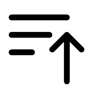 Bars Arrow Up Icon from Heroicons Solid Set