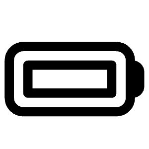 Battery 100 Icon from Heroicons Outline Set