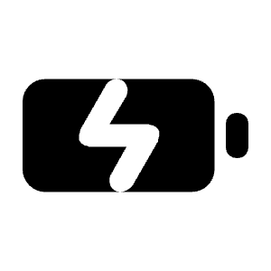 Battery Bolt Icon from Unicons Solid Set