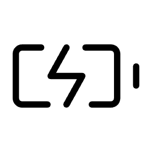 Battery Bolt Icon from Unicons Thinline Set