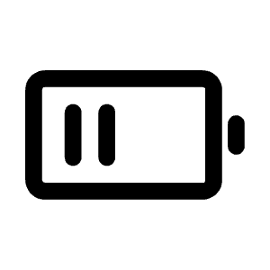 Battery Charging Two Icon from Mynaui Line Set
