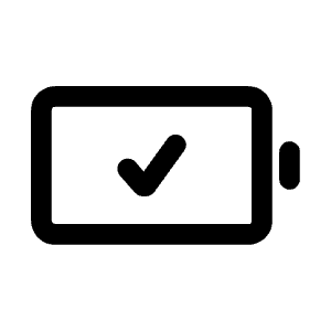 Battery Check Icon from Mynaui Line Set