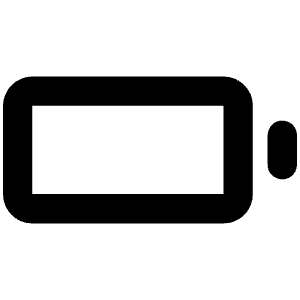 Battery Empty Icon from Unicons Line Set