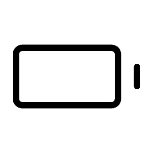 Battery Empty Icon from Unicons Thinline Set
