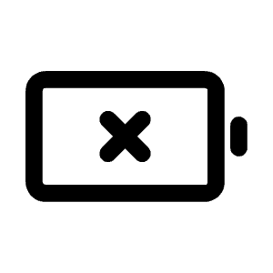 Battery X Icon from Mynaui Line Set