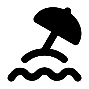 Beach Icon from Majesticons Solid Set