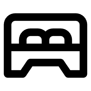 Bed Double Icon from Unicons Line Set