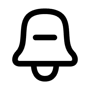 Bell Minus Icon from Mynaui Line Set